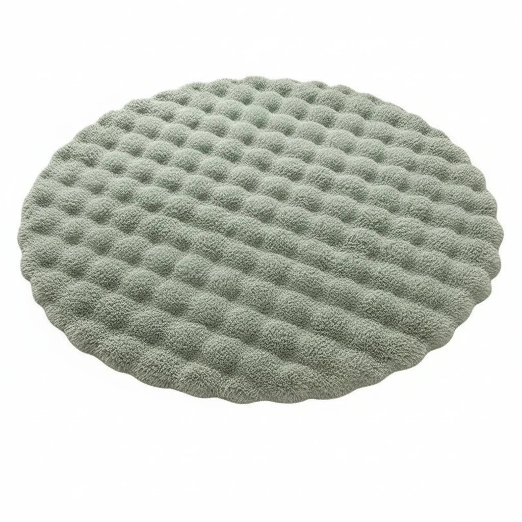 Round Shag Rug Soft Polyester Machine Washable