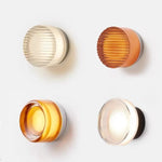 Round Wall Lamp Metal Built-In LED Warm Ambient