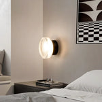 Round Wall Lamp Metal Built-In LED Warm Ambient