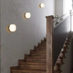 Round Wall Lamp Metal Built-In LED Warm Ambient