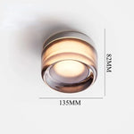 Round Wall Lamp Metal Built-In LED Warm Ambient