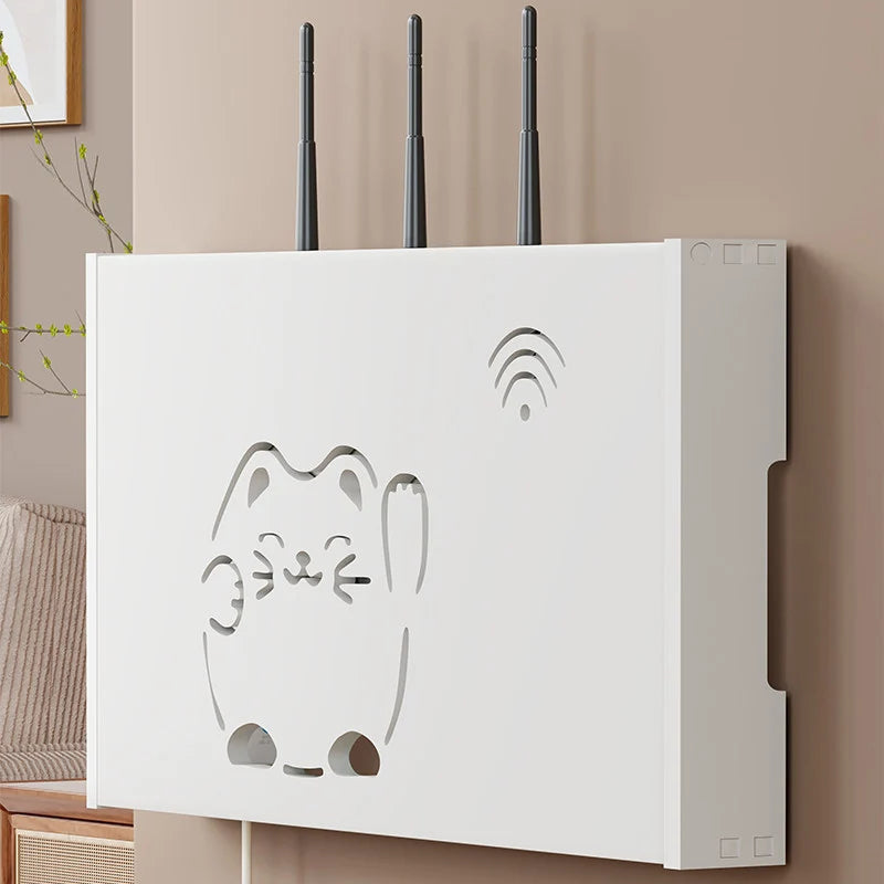Router Cover Wall-Mounted Ventilated Hidden Cable Management