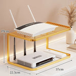 Router Stand Ventilated Slatted Multi-Tier Cable-Friendly Storage