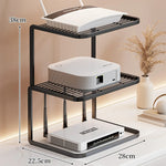 Router Stand Ventilated Slatted Multi-Tier Cable-Friendly Storage