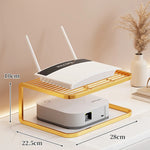 Router Stand Ventilated Slatted Multi-Tier Cable-Friendly Storage