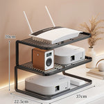 Router Stand Ventilated Slatted Multi-Tier Cable-Friendly Storage