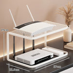Router Stand Ventilated Slatted Multi-Tier Cable-Friendly Storage