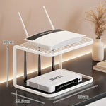 Router Stand Ventilated Slatted Multi-Tier Cable-Friendly Storage