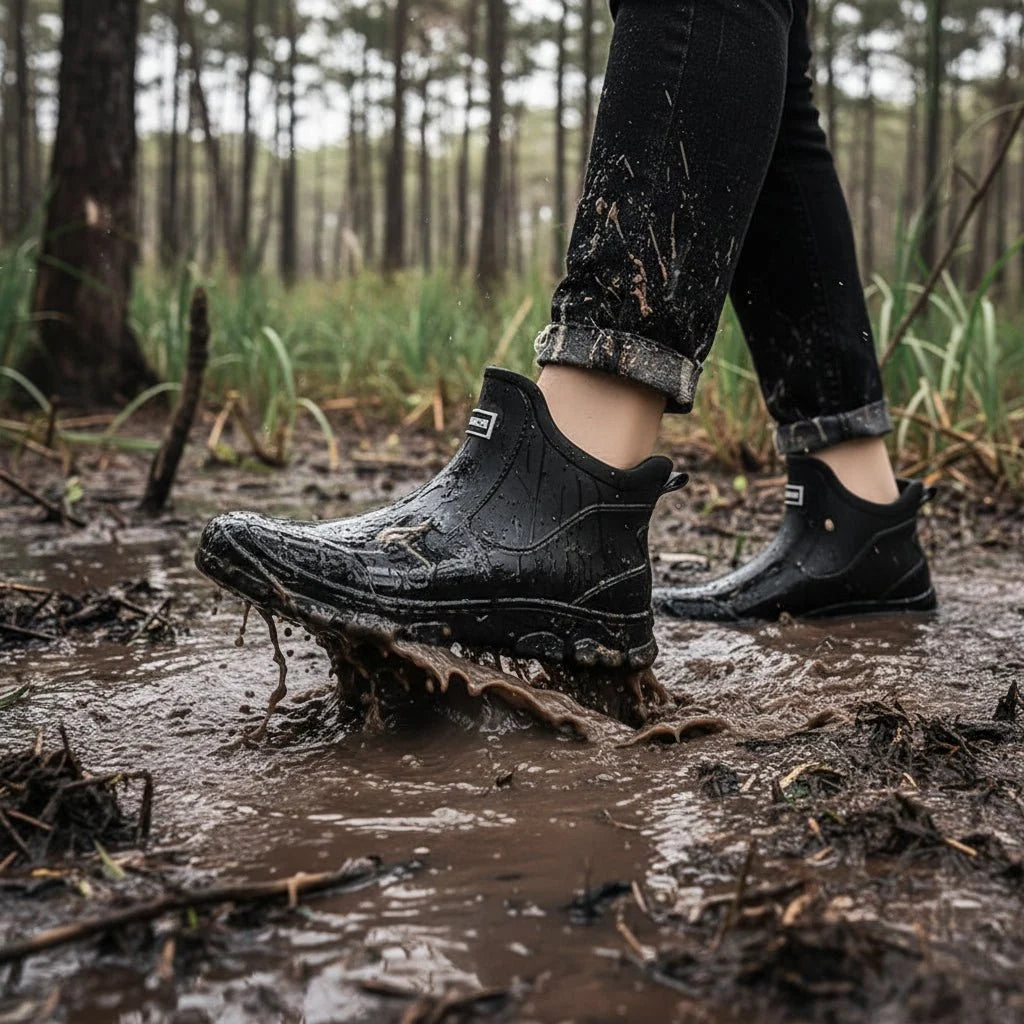 Rubber Boots PVC Waterproof Non-Slip Tread