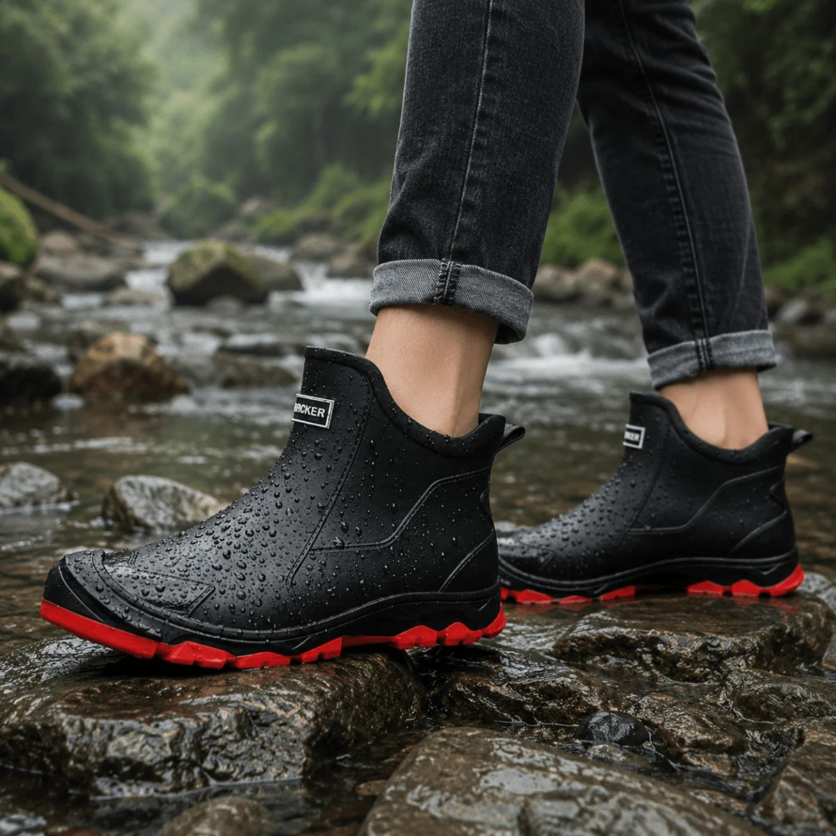 Rubber Boots Water-Repellent Slip-Resistant Sole