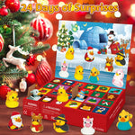 Rubber Duck Advent Calendar 24-Piece Holiday Bath Toy Set