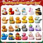 Rubber Duck Advent Calendar 24-Piece Holiday Bath Toy Set