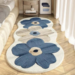 Rug Floral Design Soft Cashmere-Like Non-Slip Backing