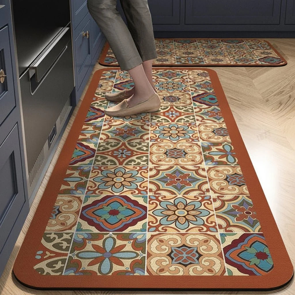 Rug Runner Non-Slip Backing Soft Surface Easy-Care Fabric