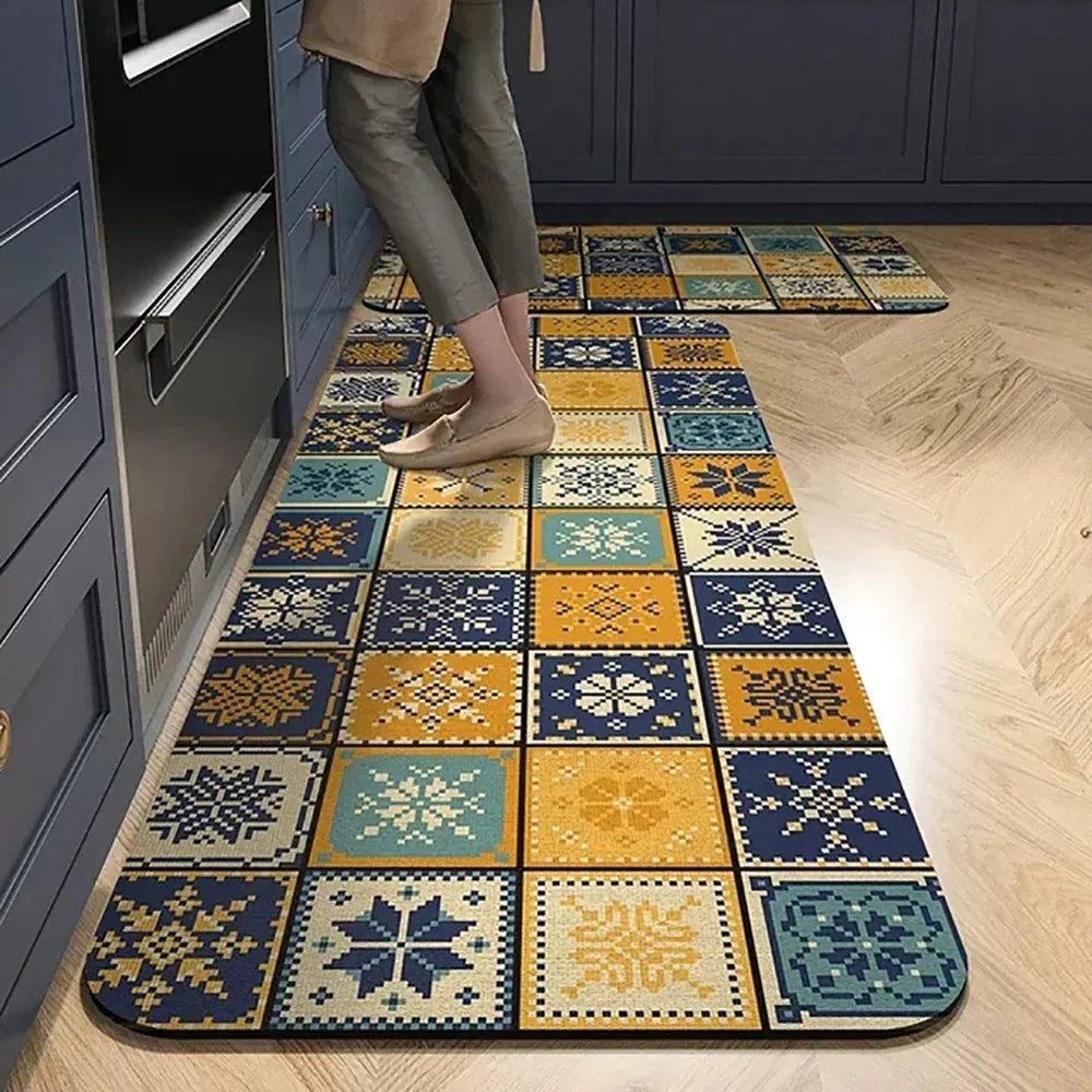 Rug Runner Non-Slip Backing Soft Surface Easy-Care Fabric