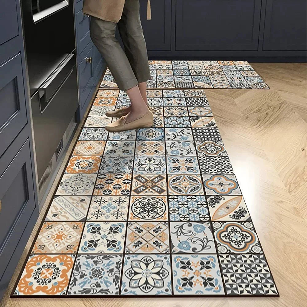 Rug Runner Non-Slip Backing Soft Surface Easy-Care Fabric