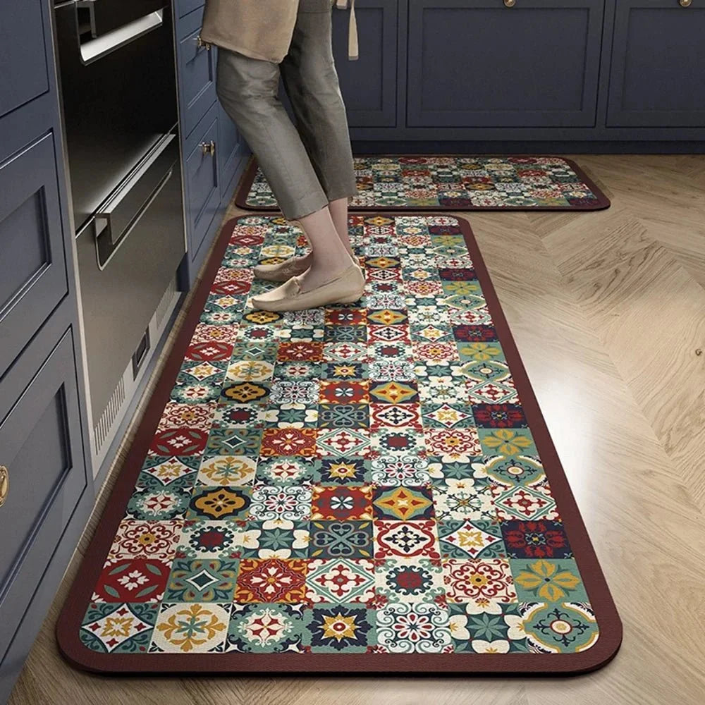 Rug Runner Non-Slip Backing Soft Surface Easy-Care Fabric