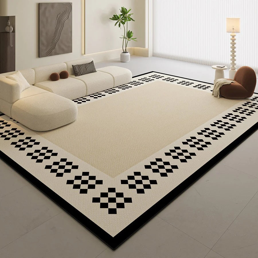 Rug Textured Stain-Resistant Non-Slip Backing