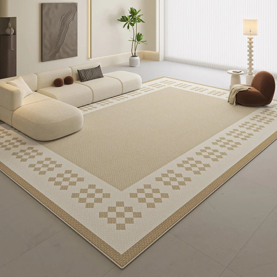 Rug Textured Stain-Resistant Non-Slip Backing
