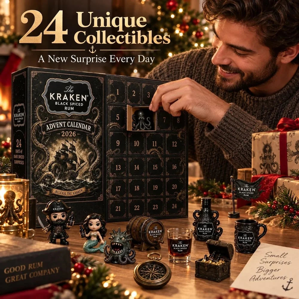 Rum Advent Calendar 24 Mini Bottles Compact Display