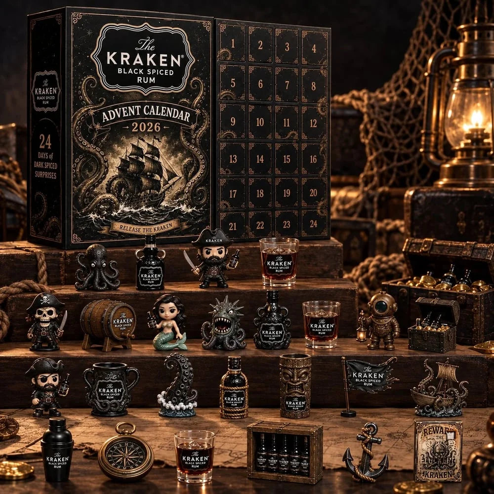 Rum Advent Calendar 24 Mini Bottles Compact Display