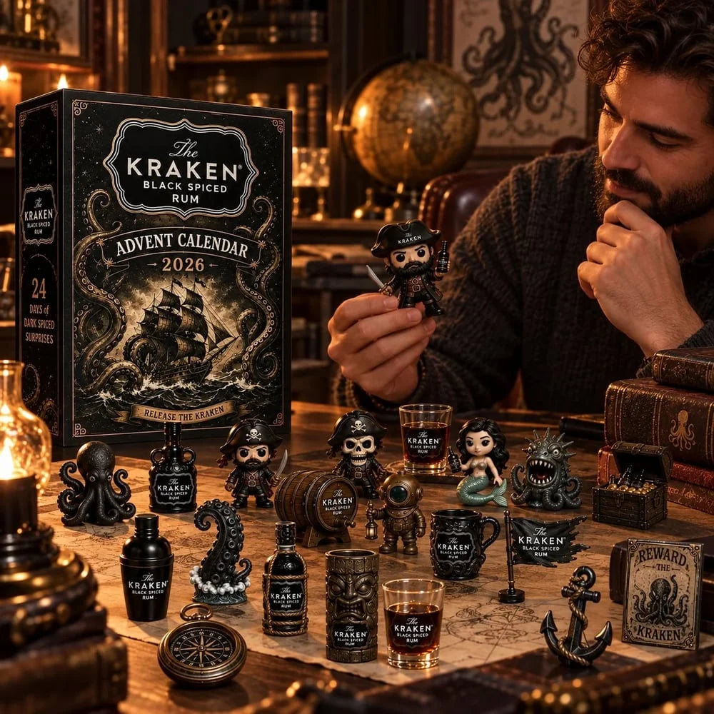 Rum Advent Calendar 24 Mini Bottles Compact Display