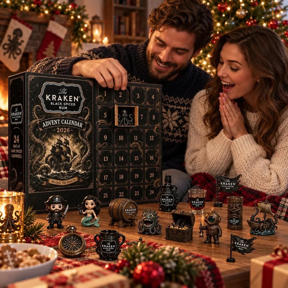 Rum Advent Calendar 24 Mini Bottles Compact Display