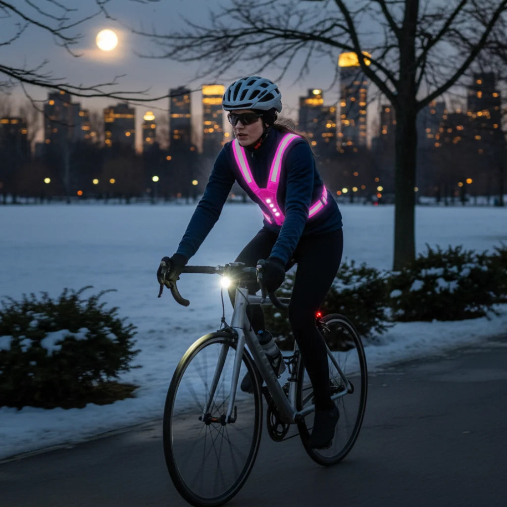Running Vest LED Reflective USB-Rechargeable 3 Light Modes