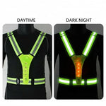 Running Vest LED Reflective USB-Rechargeable 3 Light Modes