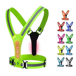 Running Vest LED Reflective USB-Rechargeable 3 Light Modes