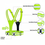 Running Vest LED Reflective USB Rechargeable
