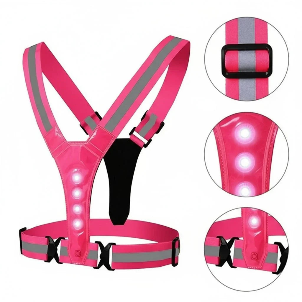 Running Vest LED Reflective USB Rechargeable