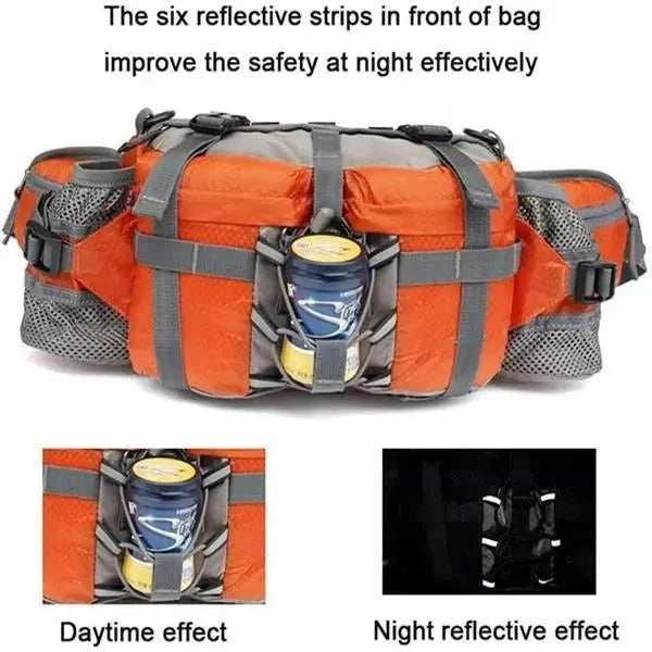 Running Waist Bag Water-Resistant No-Bounce Dual Bottle Holders