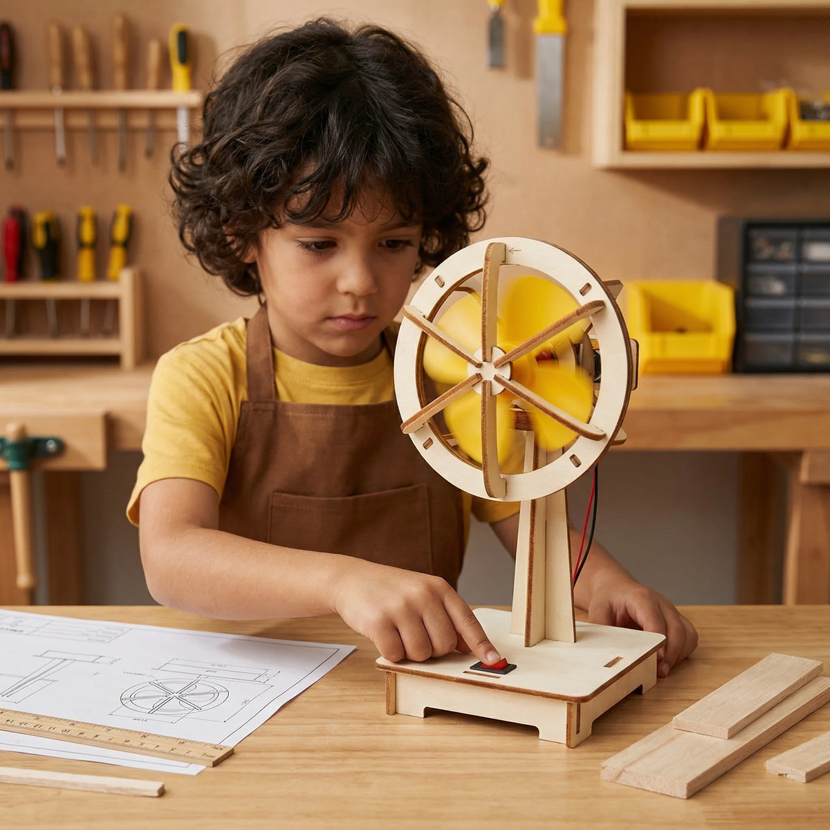 STEM Building Kit Wooden Working Model 8 Options