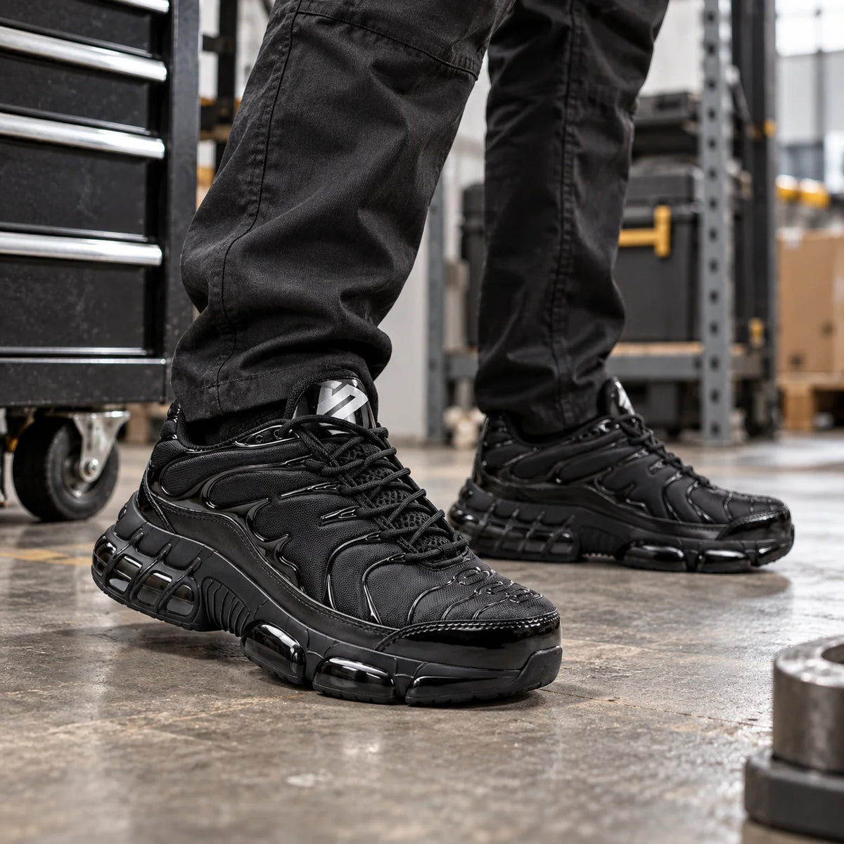 Safety Sneakers Reinforced Toe Puncture-Resistant Sole Slip-Resistant Tread