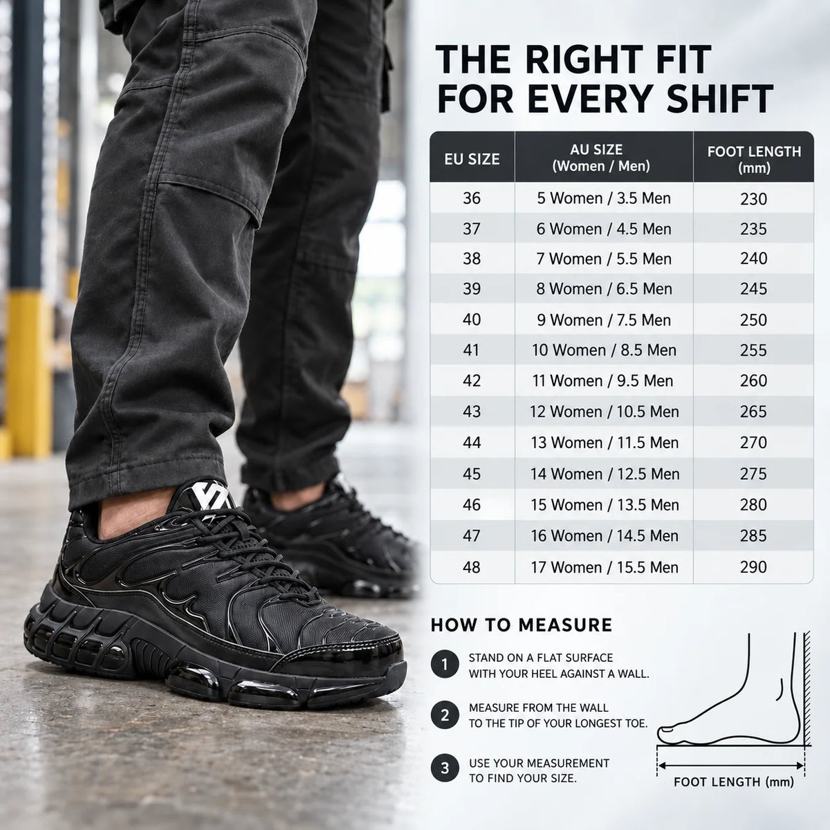 Safety Sneakers Reinforced Toe Puncture-Resistant Sole Slip-Resistant Tread