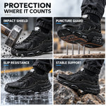 Safety Sneakers Reinforced Toe Puncture-Resistant Sole Slip-Resistant Tread