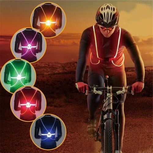 Safety Vest 360° LED & Fiber-Optic Weather-Resistant