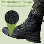 Safety Work Boots Steel Toe & Side Zip Cushioned Air Sole
