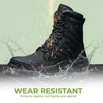 Safety Work Boots Steel Toe & Side Zip Cushioned Air Sole