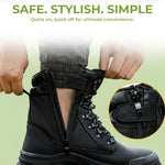 Safety Work Boots Steel Toe & Side Zip Cushioned Air Sole