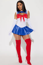 Sailor Costume Set Bow Front Bodysuit Pleated Skirt Gloves Included