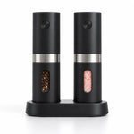 Salt And Pepper Mill Set Rechargeable Adjustable Grind LED Light
