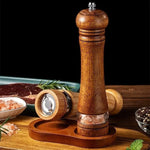 Salt & Pepper Grinder Adjustable Grind Natural Wood Finish