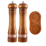 Salt & Pepper Grinder Adjustable Grind Natural Wood Finish
