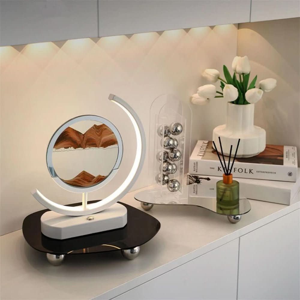 Sand Art Lamp Rotating 3D Sand LED USB Charging