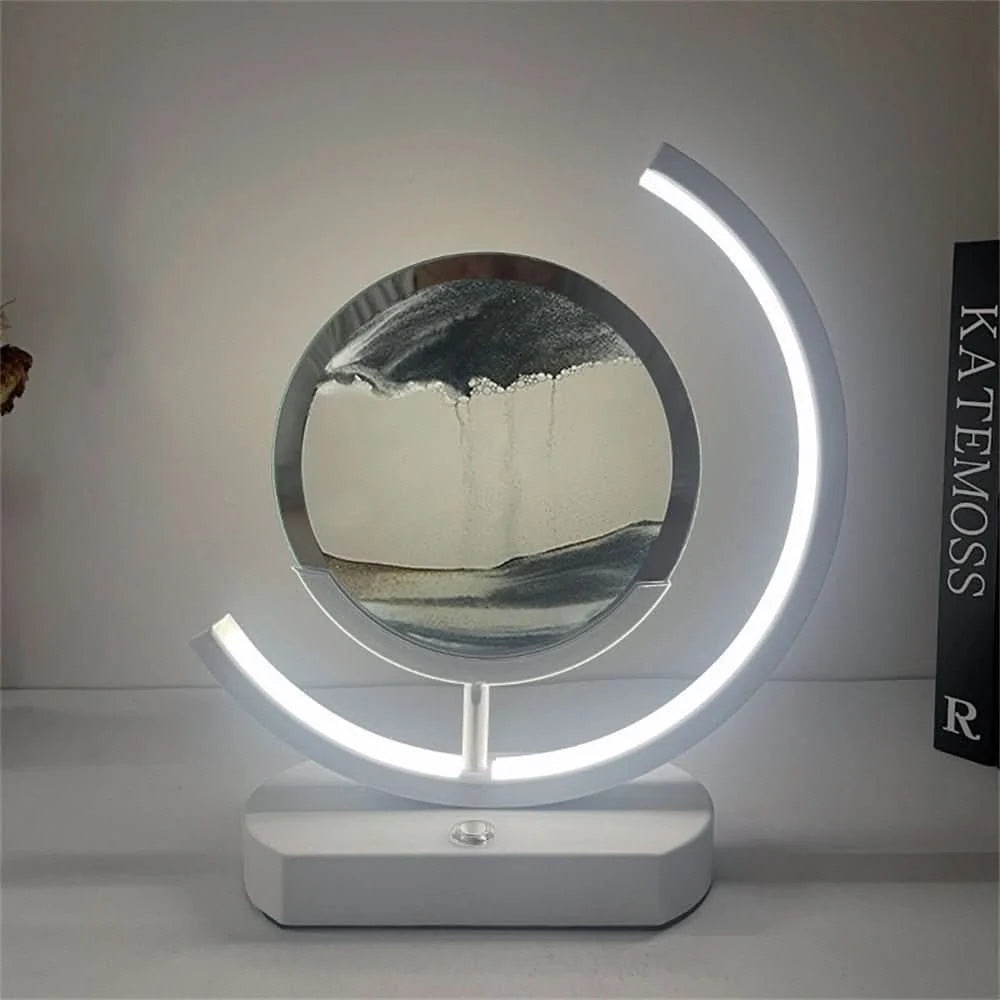 Sand Art Lamp Rotating 3D Sand LED USB Charging