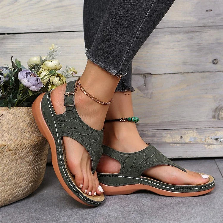 Sandals 3-Arch Orthotic Cushioned Footbed Non-Slip Sole