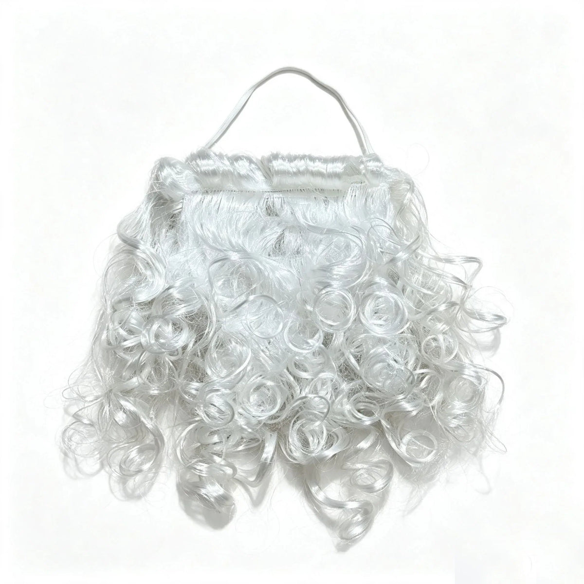 Santa Beard Long Curly Soft Synthetic Adjustable Band