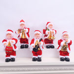 Santa Claus Figurine Hand-Painted Saxophone Tabletop Decor